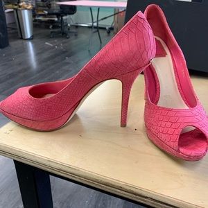 Miss Dior Peep Toe Pink snakeskin